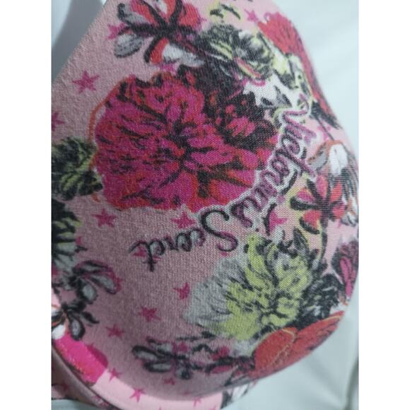 Victoria's Secret Size 34DDD T-shirt Lined Pink Logo Demi Bra Convertible Strap - Picture 3 of 10